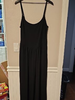 Blakely 1X Cooper Ribbed Black Spaghetti Strap Romper NWOT